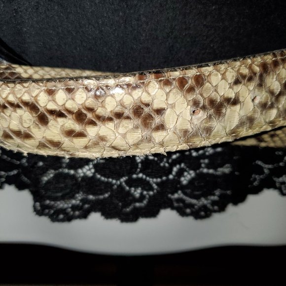 Vintage Genuine Python Snakeskin Leather 1.25\